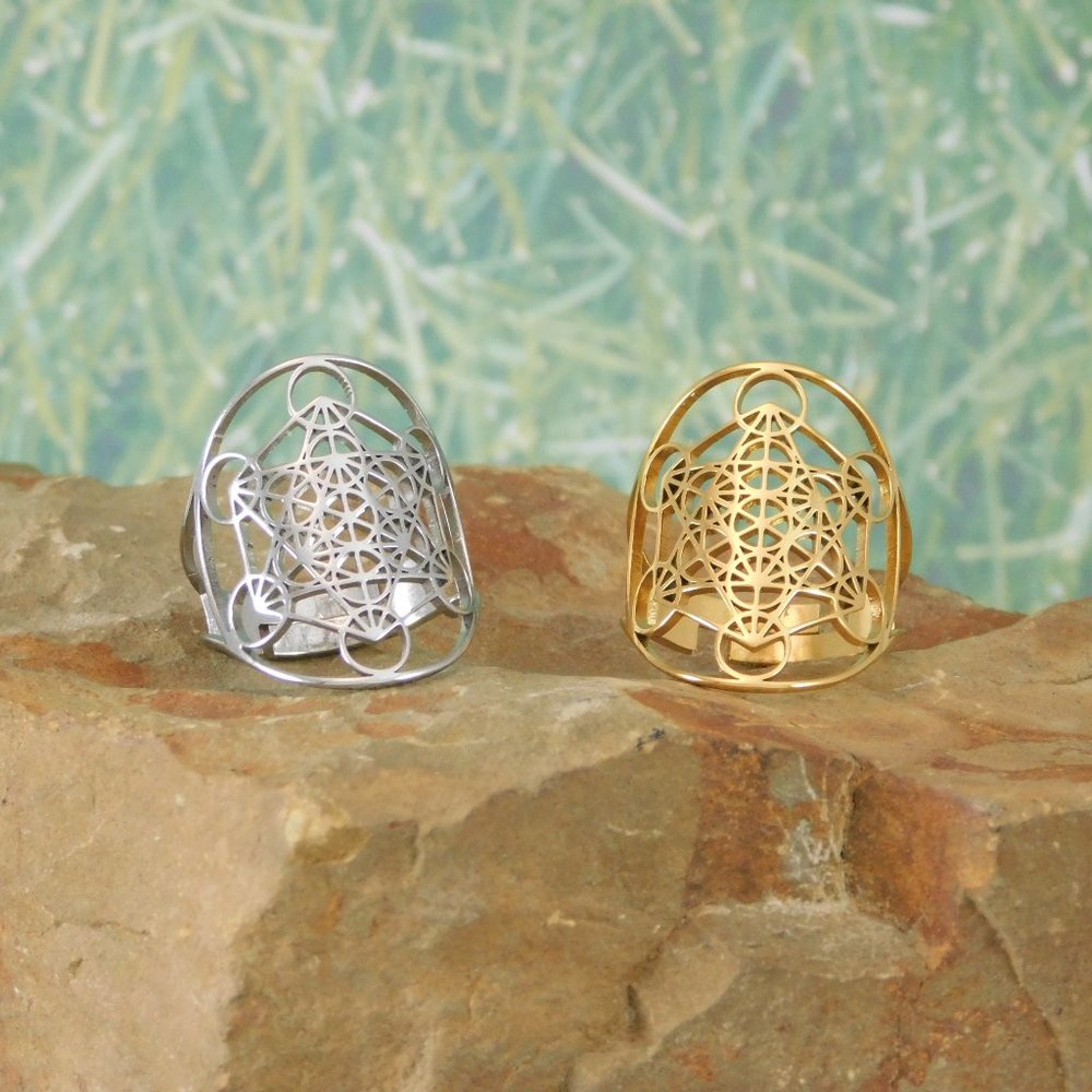 Archangel Metatron's Cube Sacred Geometry Ring